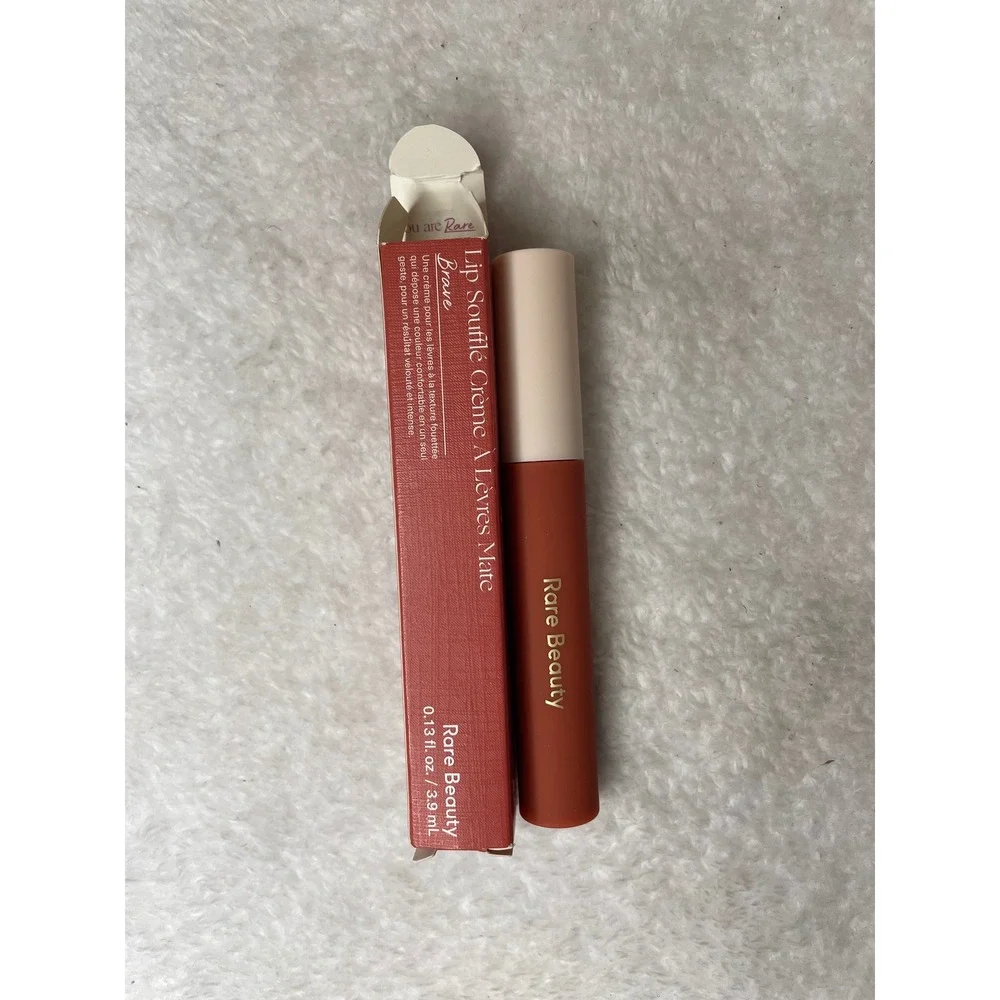 Rare Beauty Lip Souffle Matte Lip Cream Brave 0.13oz 3.9mL Terracotta Red Makeup